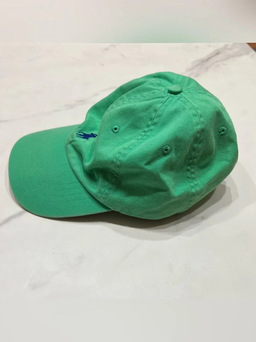 Polo Ralph Lauren Classic Logo Baseball Cap Hat Green Navy Pony Cotton Chino OS